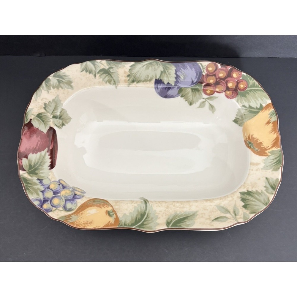 Noble Excellence Napa Valley Bowl 11" Oval Vegetable Serving Fruit Farmhouse